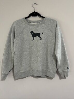 The Black Dog Gray Crewneck with Black Logo